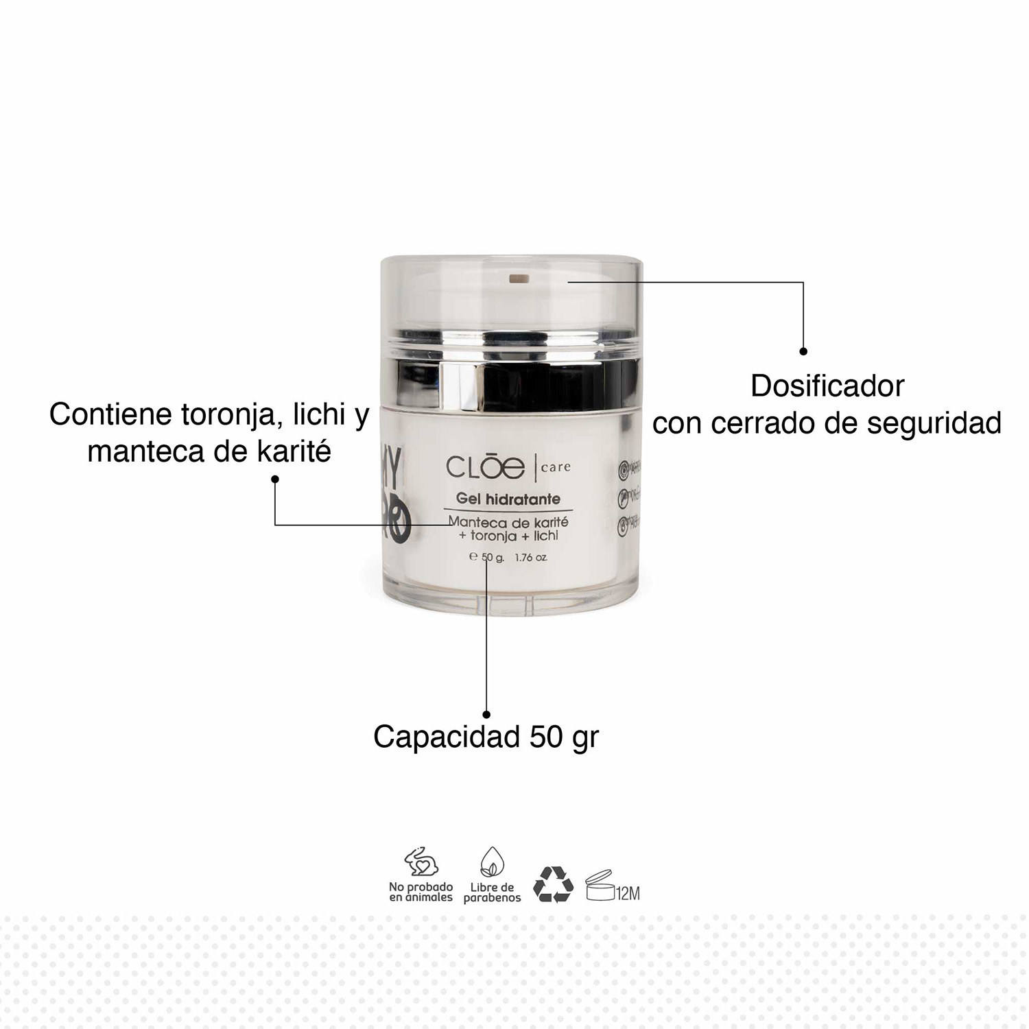 GEL HIDRATANTE FACIAL CON MANTECA DE KARITE + TORONJA (GEL HIDRATANTE PARA ROSTRO)